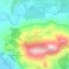 Mapa topográfico Sierra Elvira, altitude, relevo