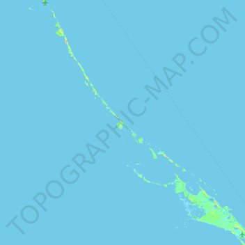 Mapa topográfico Little Darby Island, altitude, relevo