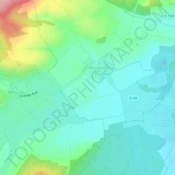 Mapa topográfico En Champigneule, altitude, relevo