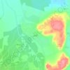 Mapa topográfico Al Jarn, altitude, relevo