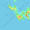 Mapa topográfico Gustavia, altitude, relevo