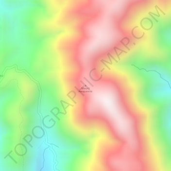 Mapa topográfico Mount Awapanniki, altitude, relevo