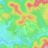 Mapa topográfico Caudezaures, altitude, relevo