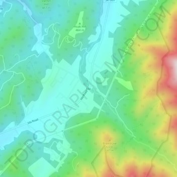 Mapa topográfico Ida, altitude, relevo