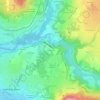 Mapa topográfico Les Glaisins, altitude, relevo