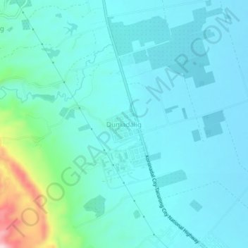 Mapa topográfico Dumadalig, altitude, relevo