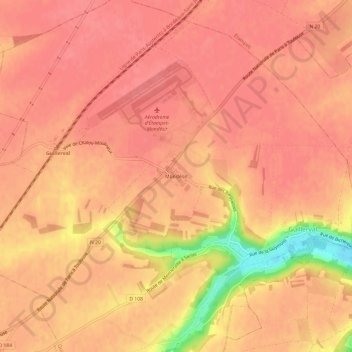 Mapa topográfico Mondésir, altitude, relevo