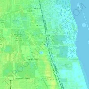 Mapa topográfico Oslo, altitude, relevo