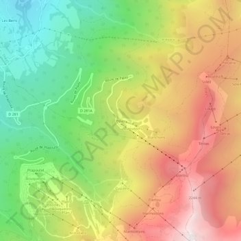 Mapa topográfico Pipay, altitude, relevo