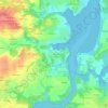 Mapa topográfico Polhoad, altitude, relevo