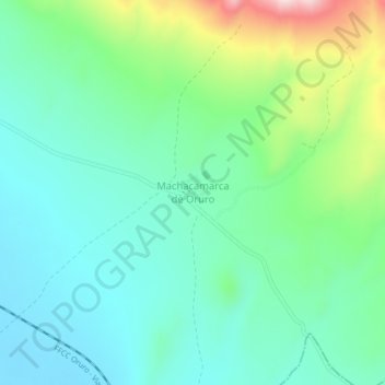 Mapa topográfico Machacamarca de Oruro, altitude, relevo