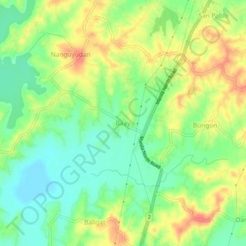 Mapa topográfico Baay, altitude, relevo
