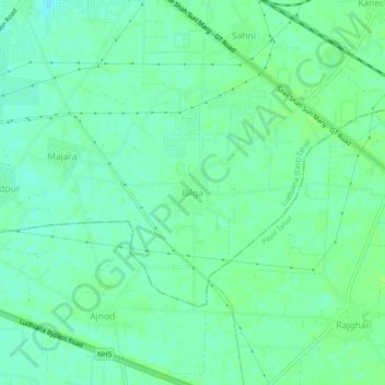 Mapa topográfico Bilga, altitude, relevo