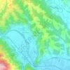 Mapa topográfico Muggauberg, altitude, relevo