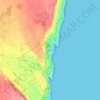 Mapa topográfico Tricase Porto, altitude, relevo