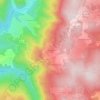 Mapa topográfico Les Fages, altitude, relevo