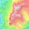 Mapa topográfico le Sautet, altitude, relevo