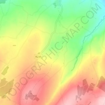 Mapa topográfico Coolyslin Upper, altitude, relevo