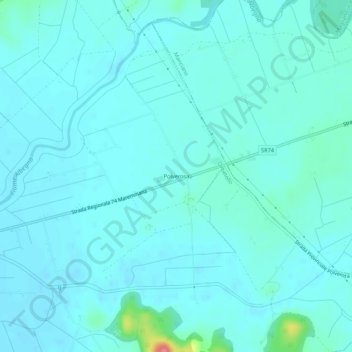 Mapa topográfico Polverosa, altitude, relevo