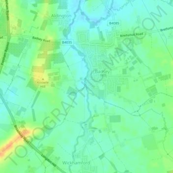 Mapa topográfico Silk Mill, altitude, relevo