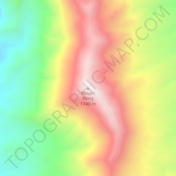 Mapa topográfico Mount Perry, altitude, relevo