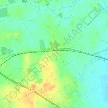 Mapa topográfico Footy's Hill, altitude, relevo