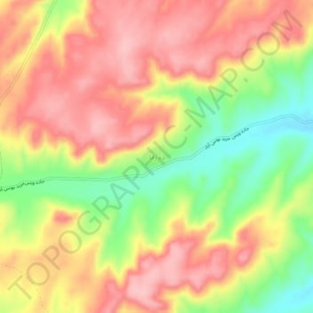 Mapa topográfico Deh Raqa, altitude, relevo