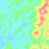 Mapa topográfico São Vicente da Estrela, altitude, relevo