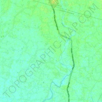 Mapa topográfico Kaharole, altitude, relevo