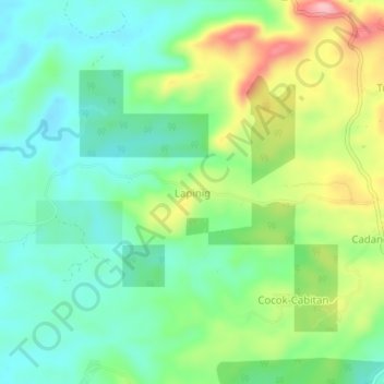 Mapa topográfico Lapinig, altitude, relevo