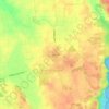 Mapa topográfico Lagarde, altitude, relevo