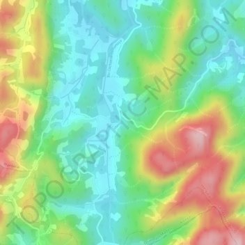 Mapa topográfico Alto Califórnia, altitude, relevo