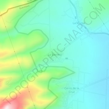 Mapa topográfico La Barreta, altitude, relevo