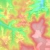 Mapa topográfico Chante Alouette, altitude, relevo