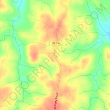 Mapa topográfico Merchant, altitude, relevo