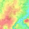 Mapa topográfico La Ville Pélerin, altitude, relevo