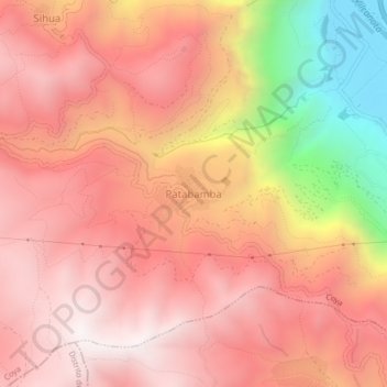 Mapa topográfico Patabamba, altitude, relevo