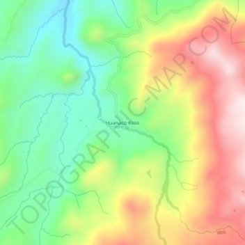 Mapa topográfico Huanaco Kisio, altitude, relevo