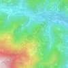 Mapa topográfico Quaglia, altitude, relevo