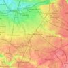 Mapa topográfico Cheadle Hulme, altitude, relevo