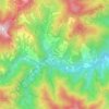 Mapa topográfico Corniolo, altitude, relevo