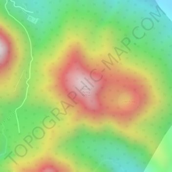 Mapa topográfico Mount Pulog, altitude, relevo
