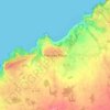 Mapa topográfico Pléhérel-Plage, altitude, relevo