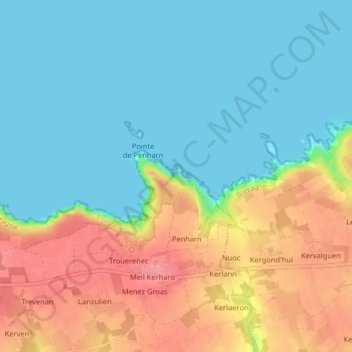 Mapa topográfico Port de Heign Has, altitude, relevo