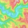 Mapa topográfico Brugales, altitude, relevo