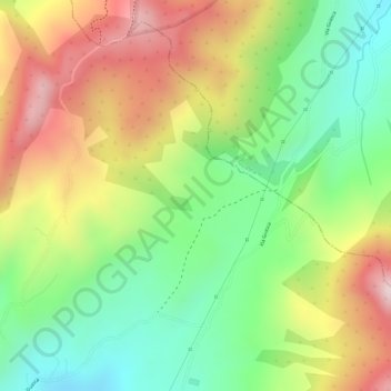 Mapa topográfico El Boqueron, altitude, relevo