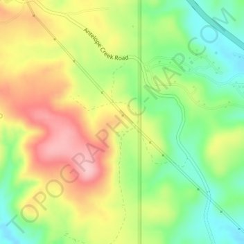 Mapa topográfico Ocotillo, altitude, relevo