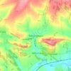 Mapa topográfico Teffont Magna, altitude, relevo