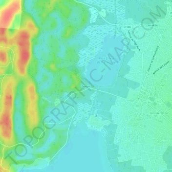 Mapa topográfico Trappe, altitude, relevo