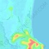 Mapa topográfico Lennox Head, altitude, relevo